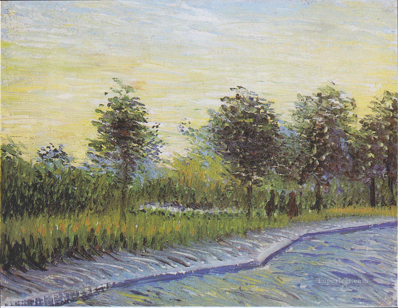 Camino en el parque Voyer d Argenson en Asnieres Vincent van Gogh Pintura al óleo